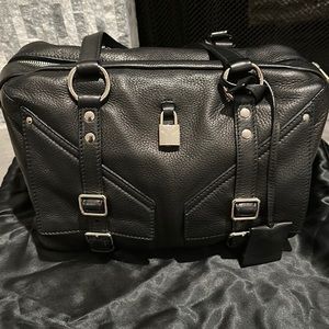 Yves Saint Laurent Black Leather Shoulder Bag